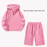 Men’s Top 2-Piece Casual Stylish Menswear Streetwear Set - Quarter-Zip Long Sleeve Polyester Hooded Sweatshirt, 3/4 Wide-Leg Athletic Shorts, Slim Fit, Adjustable Drawstring Elastic Waistband, Plain Summer Outfit