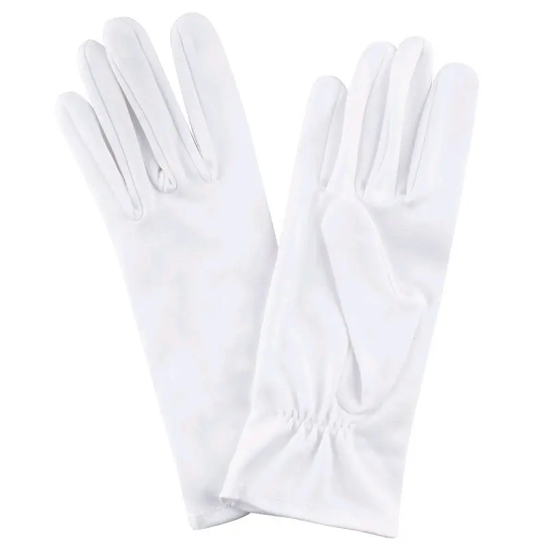 USMC Formal Gloves Medium Size White Satin Finish for Ceremonial Use