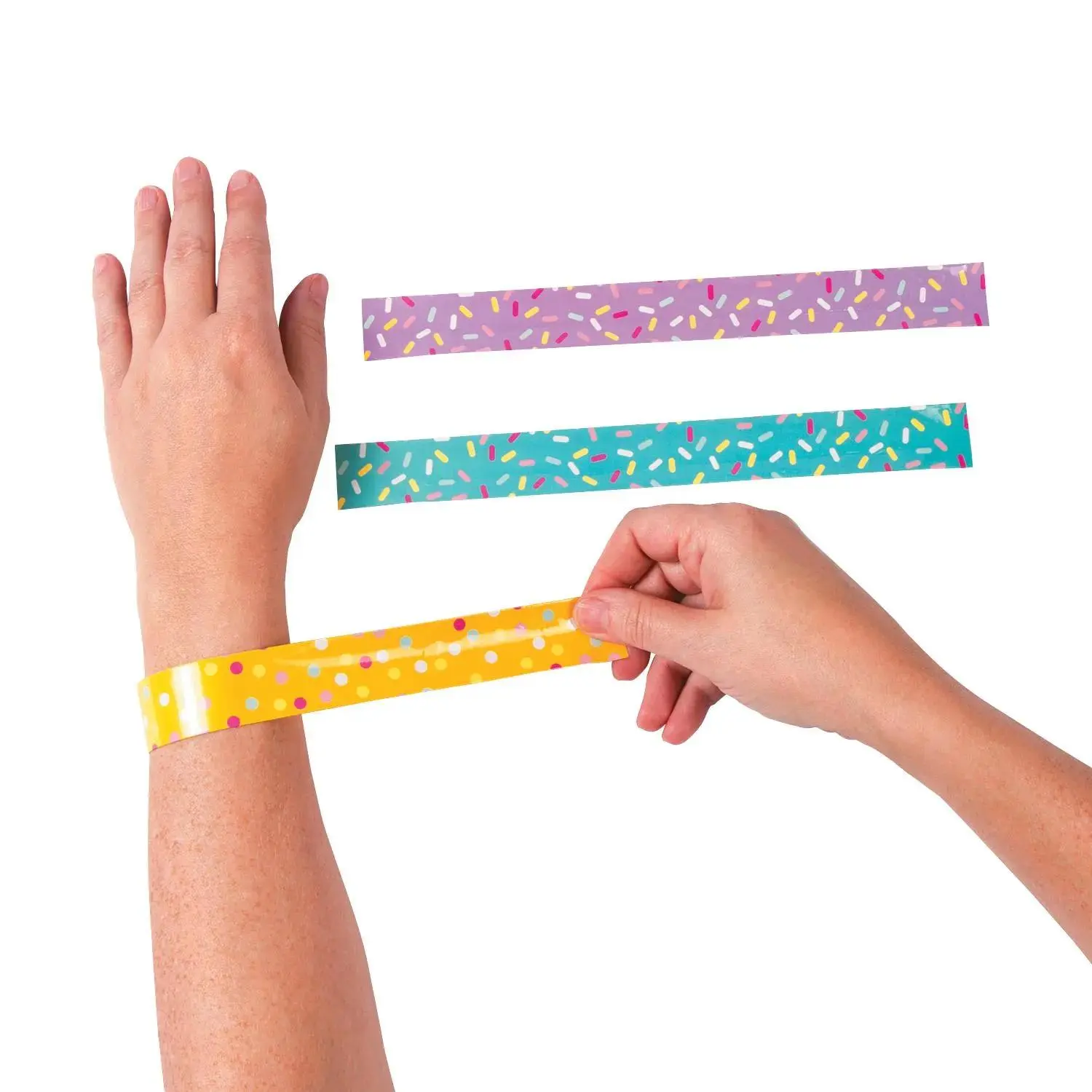Donut Sprinkles Slap Bracelets - 12 Pc., Accessory Bracelet, Decorative Bracelet