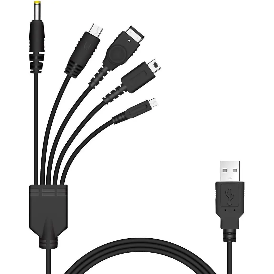 5 in 1 USB Charger  for  NDS/Wii U/ 3DS, 3DS, 2DS, DSi, NDS/GBA SP, PSP 1000-3000