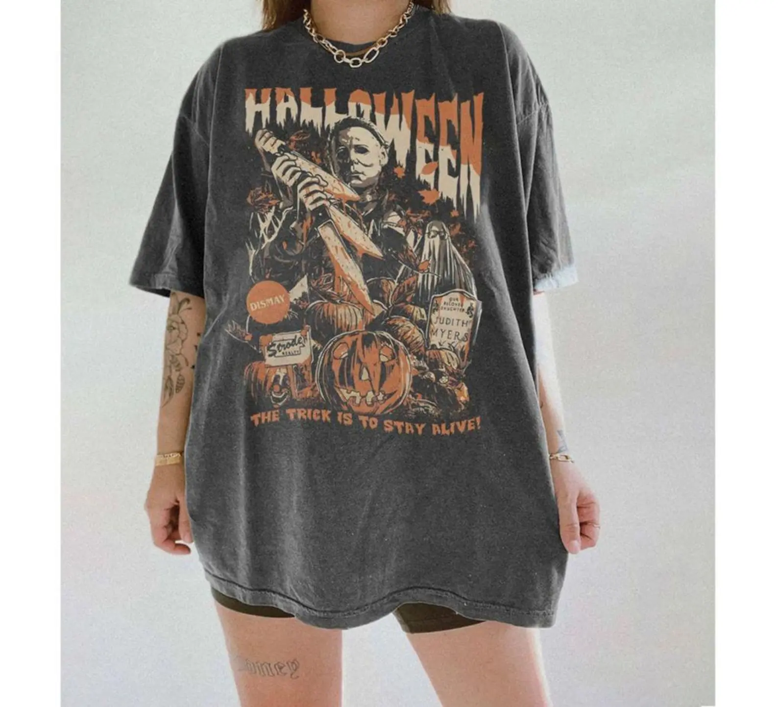 Comfort Colors Vintage Michael Myers Halloween Shirt, Horror Movie Shirt, Myers Thriller Friday the 13th Horror Shirt, Retro Halloween Party Sweatshirt