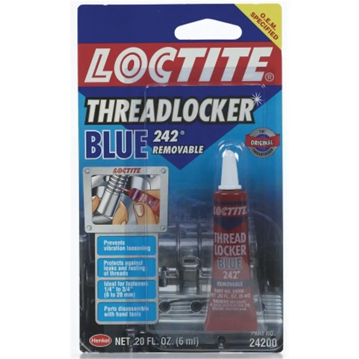 Osi Sealants Blue Medium Strength Threadlocker, 0.20 Fl Oz, 209728 - For Car Fasteners, Prevents Leaks, Ideal for Parts Disassemble with Hand Tools (Automotive & Motorcycle Repair)