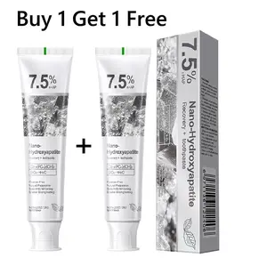 [BUY 1 GET 1 FREE] 7.5% Nano Hydroxyapatite Toothpaste, Fluoride Free, Enamel Repair & Gum Health, Natural Peppermint, Sensitive Teeth, 4.23 oz