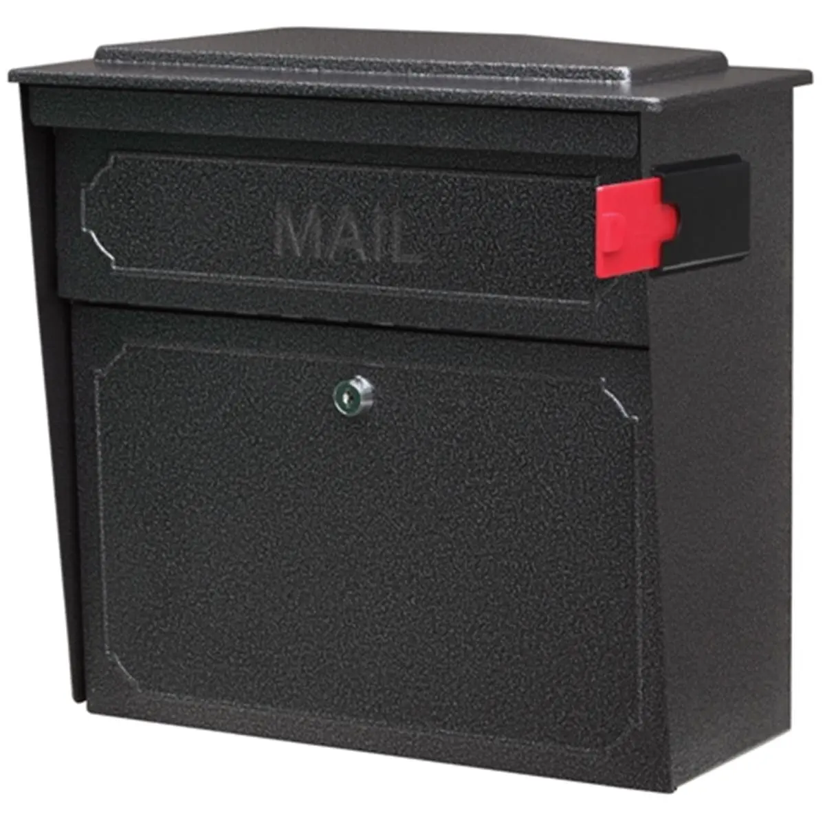 Mail Boss Galaxy Townhouse Wall-Mount Locking Mailbox with Mounting Bracket - Heavy Gauge Galvanized Steel, Powder-Coated Finish, Anti-Pry Latch, Security Disc Lock, Weather Resistance, Entry-Locked Door Letterbox, 15Hx16Wx7.5D In, 20Lbs