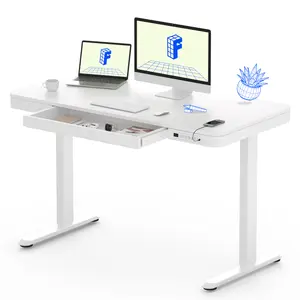 【TikTokShopBlackFriday】FLEXISPOT Electric 48x24 Inch Standing Desk with Integrated Drawer, Adjustable Frame & USB Charging Ports
