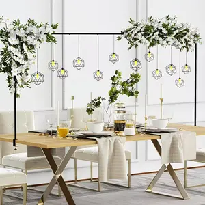 Adjustable Metal Table Arch Stand with Clips, Perfect Party Decor for Weddings, Birthdays, Parties, Christmas, Halloween, Thanksgiving and Graduation, Ideal for Stylish Table Settings and Event Table Decor