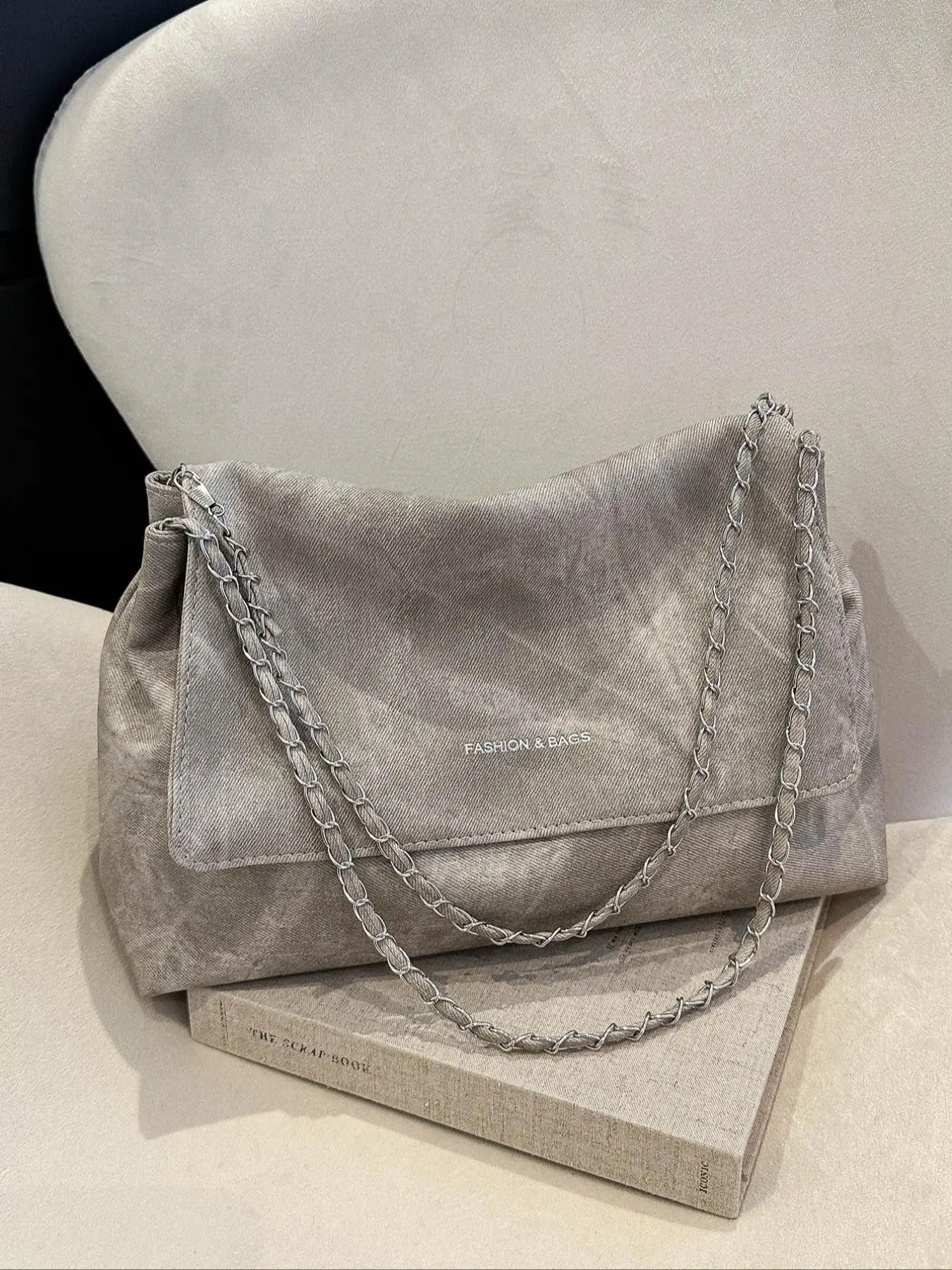 Women's Solid Color Shoulder Bag, Fashionable Large Capacity Shoulder Bag for Work & Daily Used, Casual Trendy Versatile High-quality Daily Commuting