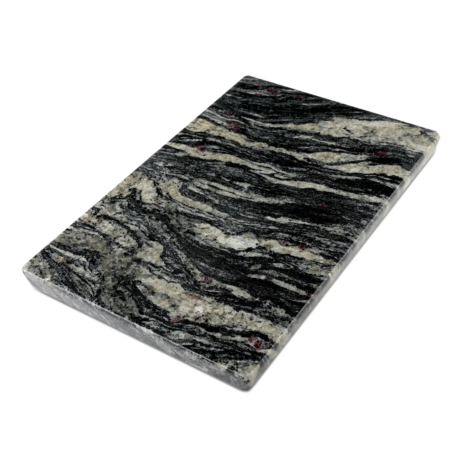 Koville Natural Granite Cutting Board For Kitchen, Granite Slab Pastry Board With Non-Slip Feet For Baking, Cheese, Charcuterie, Chocolate 12 * 8 Inch(Blue Fantasy)