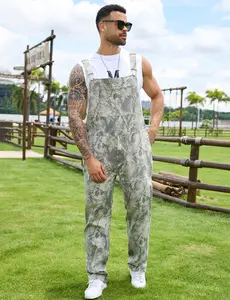 YXLUOKY Stretchy Camo Overalls for Women and Men Hunting Bibs Adjustable Denim Coveralls Work Utility Camouflage Jumpsuit Rompers Redneck Menswear