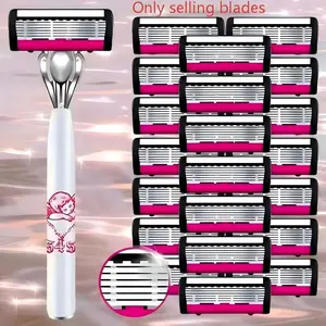 Stainless Steel Shaving Razor Replacement Blades, Shaver Razors, Manual Shaver Tool for Men and Women, Smooth Pain-Free Hair Removal, Perfect Gift