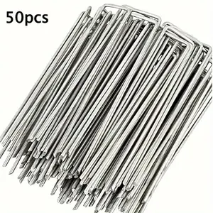 The U-shaped garden stake is very suitable for securing weed fabric, landscape nets and camping tents, Outdoor Camping Tent, Portable Outdoor Equipment