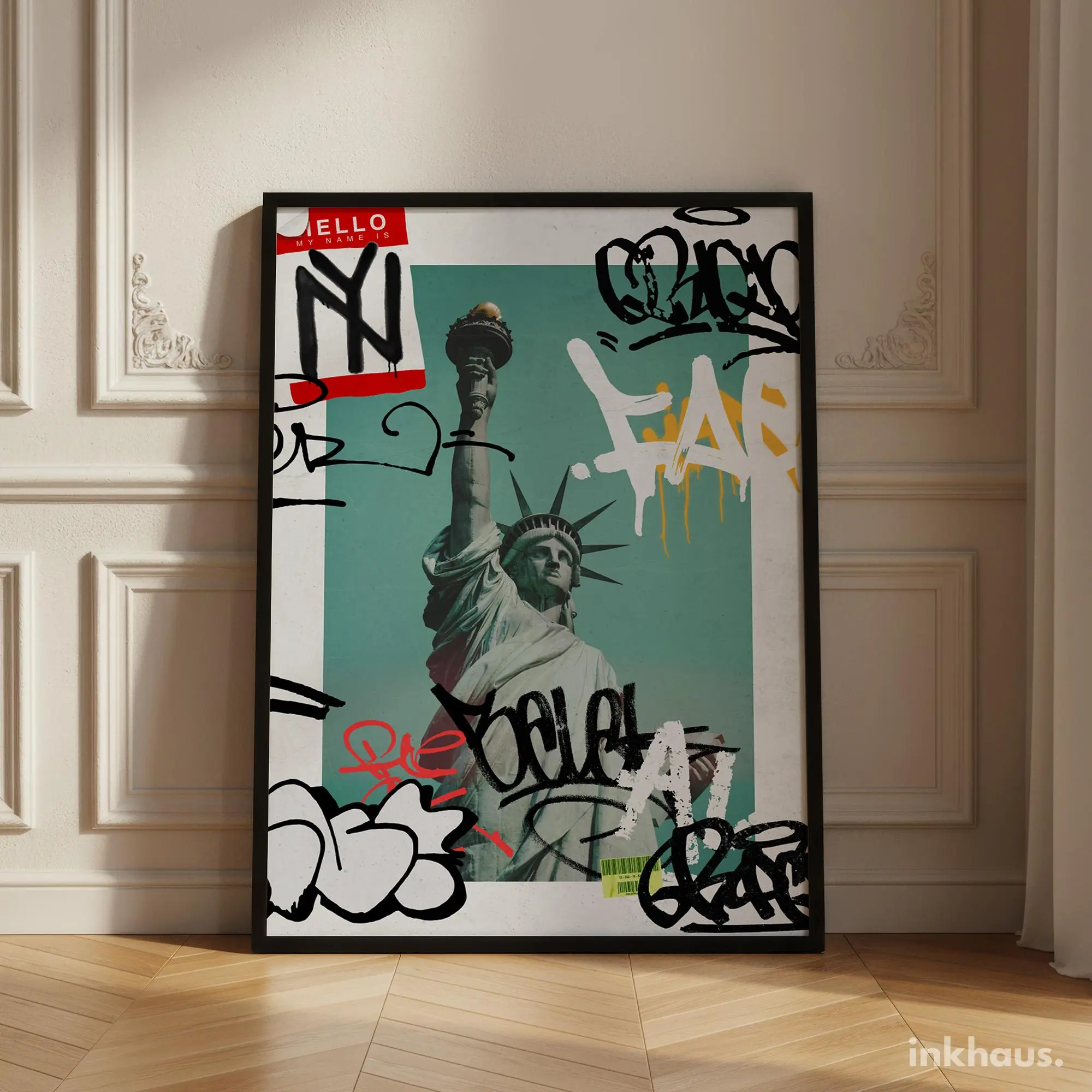 Graffiti Statue of Liberty Print: Bold Urban NYC Wall Art, Unframed Print Only