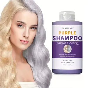 Silver purple shampoo, Sulfate Free Shampoo, Hydrating Shampoo, for All Hair Types, Dye, Bleach, can neutralize color tones, Moisturizing Formula, Cleansing, Retain color for longer periods, and restore hair luster, color fixing and locking shampoo