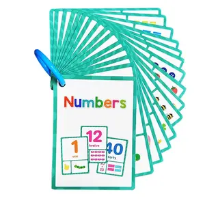 Educational Flashcard Set for Kids Aged 4-6 Years, Includes 28 Words & Numbers 1-100, Ideal for Pre-School Math Learning Tools
