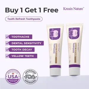 【Buy 1 Get 1 Free】Kreain Nature Tooth Refresh Toothpaste – Natural Ingredient Daily Oral Care Toothpaste for Fresh Breath, Gentle Cleaning for Teeth and Gums, Whitening Care, Helps Remove Surface Stains, Suitable for Sensitive Teeth