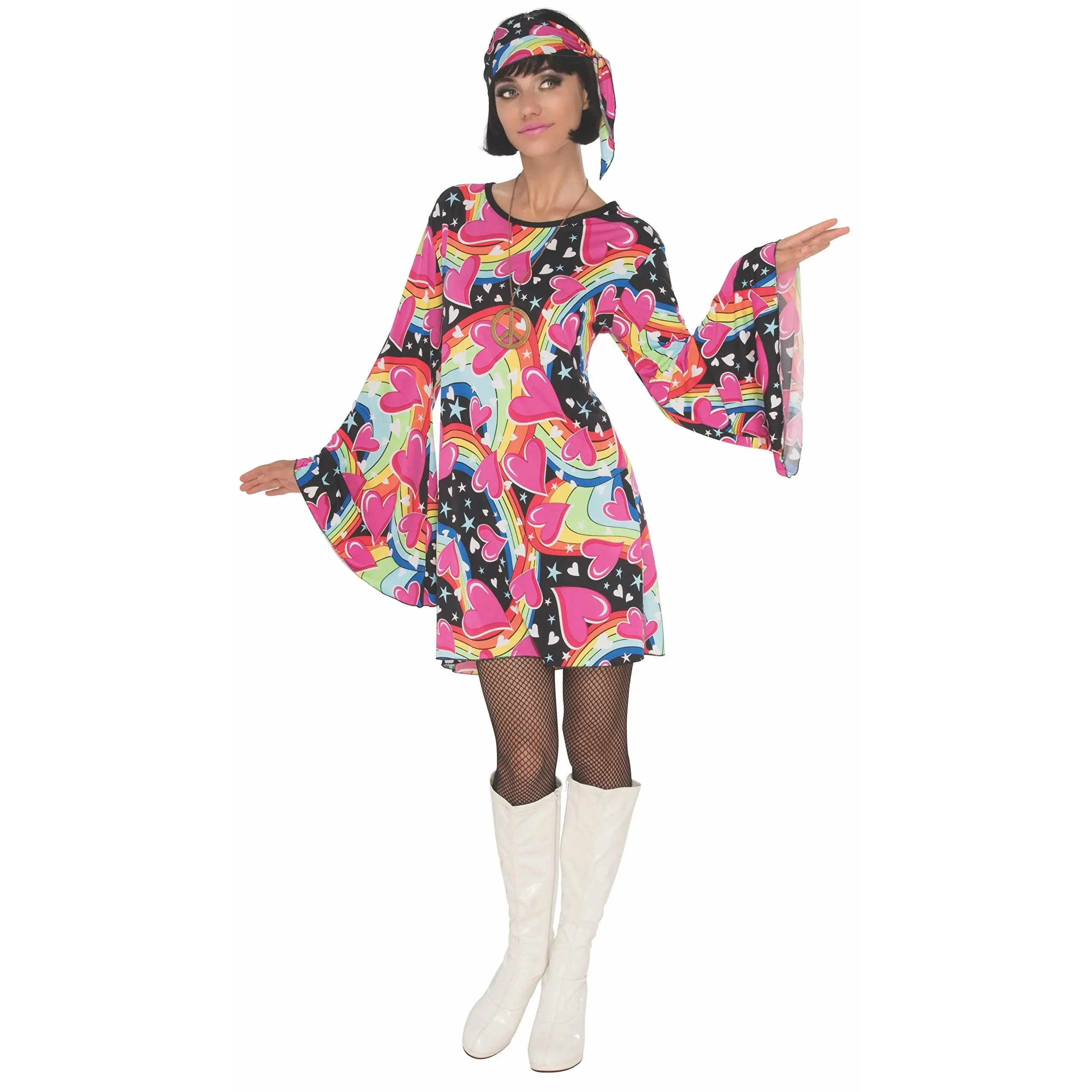 Womens 60s Hippie Go Go Girl Costume