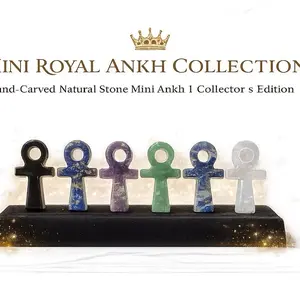 Hand-Carved Natural Stone Mini Ankh, Collector’s Edition from Lela’s GemStoneZ (Mini Royal Ankh Collection Exclusive) crystals shop crystal store decor high end