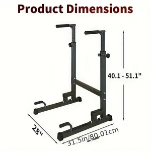 2024 Dreamzon 1pc Power Tower Dip Station with Bench Pull Up Bar Stand Adjustable Height Heavy Duty Multi-Function Fitness Training Equipment