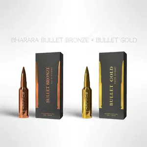Bharara Bullet Bronze + Bullet Gold – 3.4 Fl Oz / 100 ml Each – Men’s Eau de Parfum Bundle
