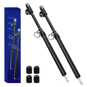 2-Pack Heavy Duty Dual Head Tire Pressure Gauge (10-150 PSI, 1-10 Bar) for Semi Trucks, RVs, Cars, Motorcycles - 12 Inch