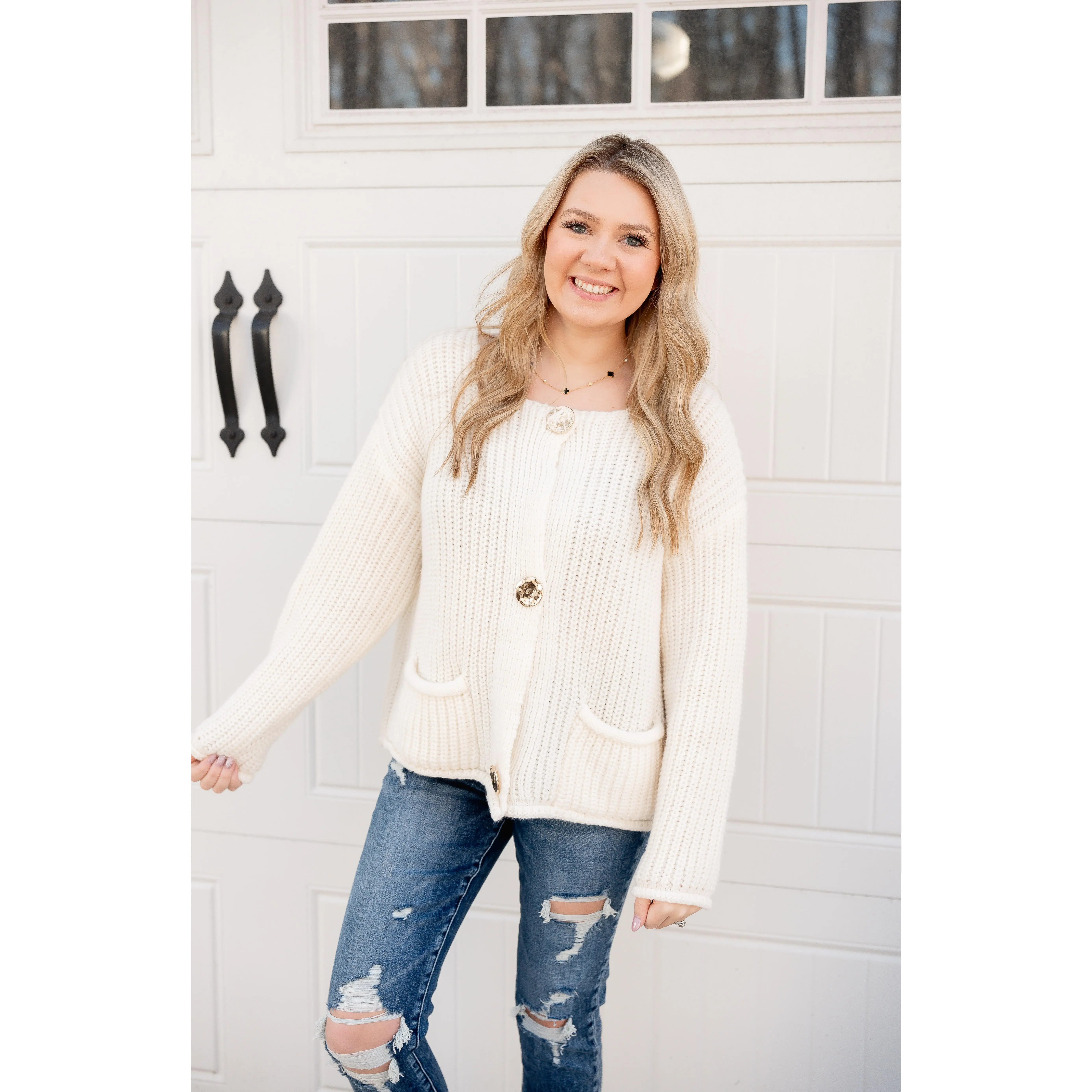 Sweet as you Cream Sweater Cardigan