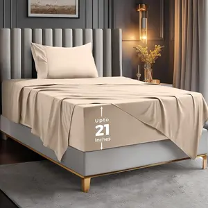 Utopia Bedding Sheet Set for Deep Pocket Mattresses - Soft Cooling Breathable Pink Queen Size with OEKO-TEX Standards & Easy Care