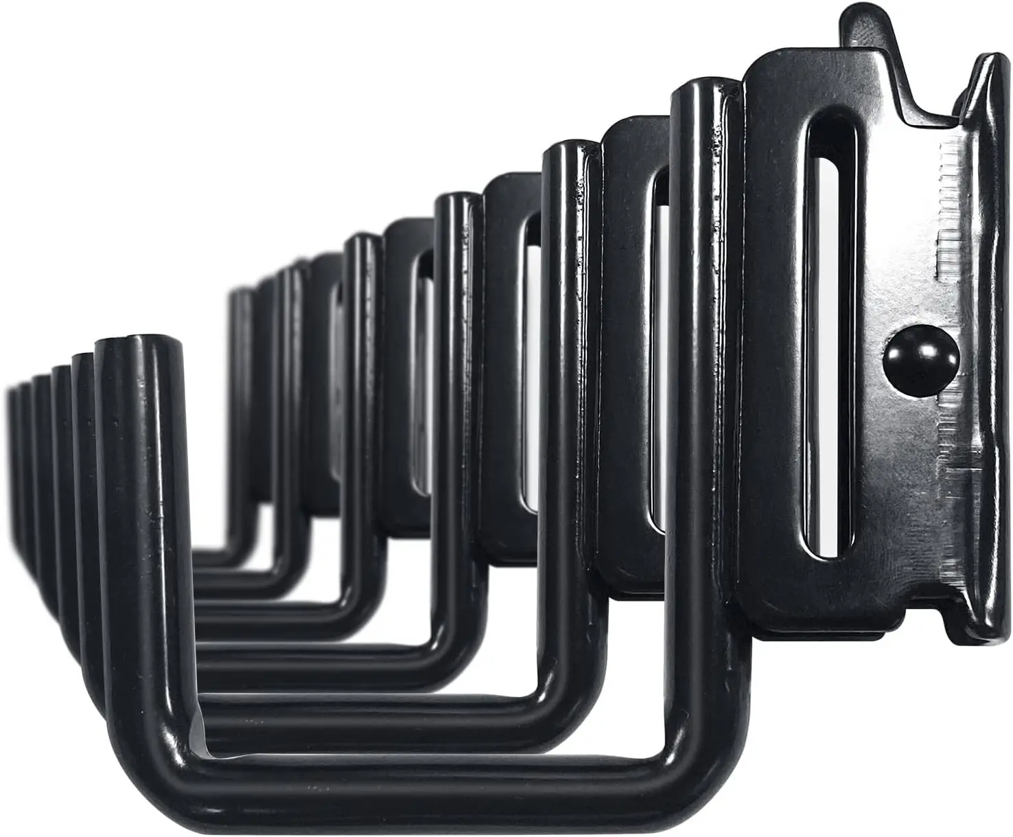 12PCS E Track J Hooks Heavy Duty E Track X Track Steel Hanger, Black | Spring Fitting E Track Accessories for Enclosed Trailer, Cargo Van,Semi-Trucks Trailer