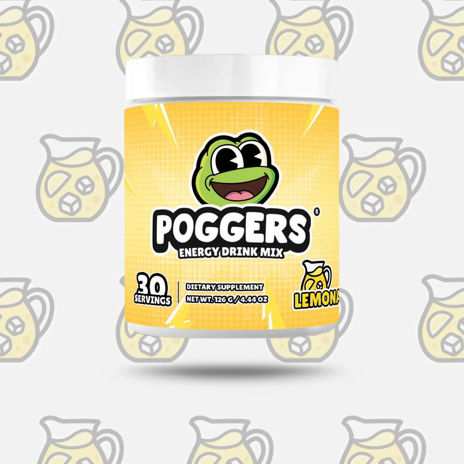 POGGERS Energy Drink Mix - 200 mg Caffeine, Vitamin A-E, Natural Ingredients, 30 Servings, Perfect for Sport & Energy Boost