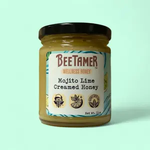 BeeTamer's Mojito Lime Creamed Honey- Limited time, Mojito Lime Flavor, Natural, Sweet, Mint and Lime,Summer