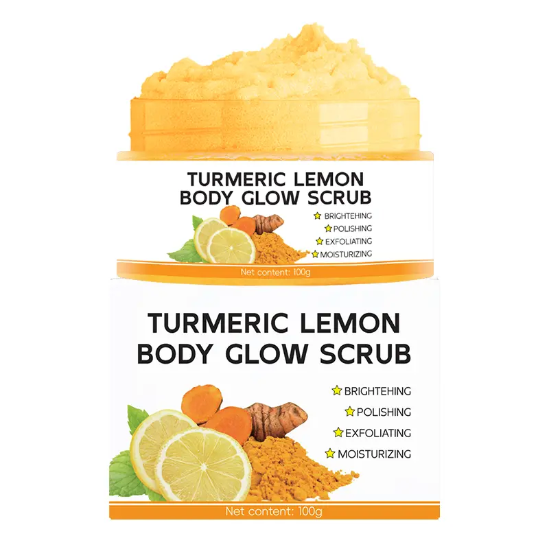 Body Scrub Turmeric Bath Scrub Turmeric Lemon Body Glow Smoothing Scrub Body Foot Hands Gentle exfoliation, deep cleansing Moisturizing Skin Men and Women Achieve Healthy Skin