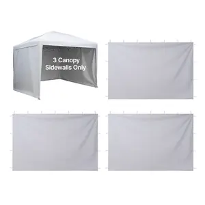 VEVOR Canopy Sidewalls, Fit for 10 x 10 ft Pop Up Canopy Tent, Tent Side Walls with Waterproof and Sunlight Protection Layer for Outdoor Event Tents, Vendor Booths, Camping (3 Sidewalls Only, White)