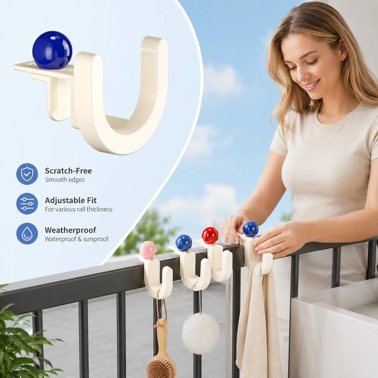 Suction Cup Basin Hanger with Sliding Bracket - 1-Count Adjustable Wall-Mounted Suction Hooks for Household Bathroom, Kitchen Storage, Hanging Hooks, Bathroom Suction Hooks
