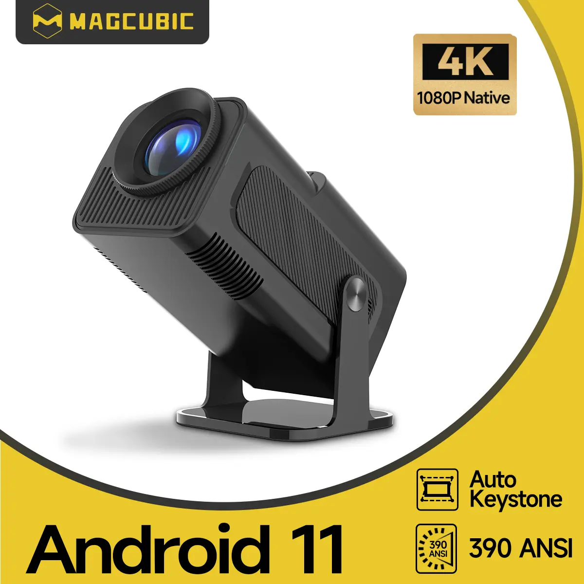 [US warehouse] Magcubic HY320 390ANSI Portable Projector Native 1080P 4K Videosource Supported  Android 11 Wifi6 BT5.0 Home Cinema Allwinner H713 Projetor Upgrated HY300 #SummerFinds #DealsForYouDays