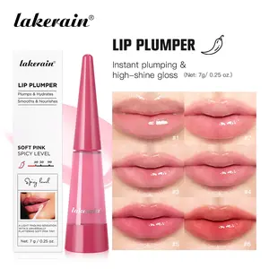 Lakerain Moisturizing Lip Plumper, Lip Care, Nourishing Lip Gloss, Instant Fullness & Glossy Finish, Long-Lasting Moisture, Boosts volume for fuller-looking lips, Hydrating Formula, 6 Shades for All Skin Tone, Cosmetics