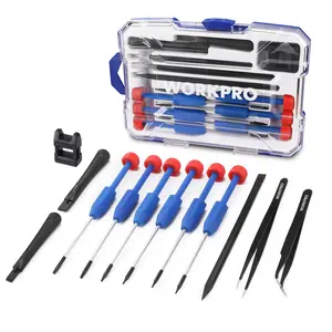 #fathersdaygift WORKPRO 12 in 1 Torx Screwdriver Set, Precision Magnetic Screwdrivers, Tweezers,Pry Bars, Spudger for Eyeglass, Watch, Computer, Phone, with Case