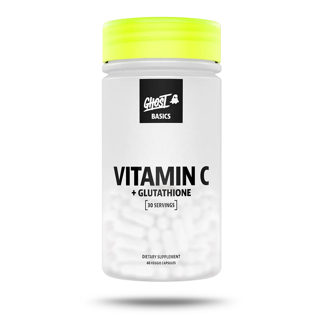 GHOST Vitamin C+ Glutathione Softgels – Dietary Supplement for Immune Support, Healthcare Essential - 30 Servings