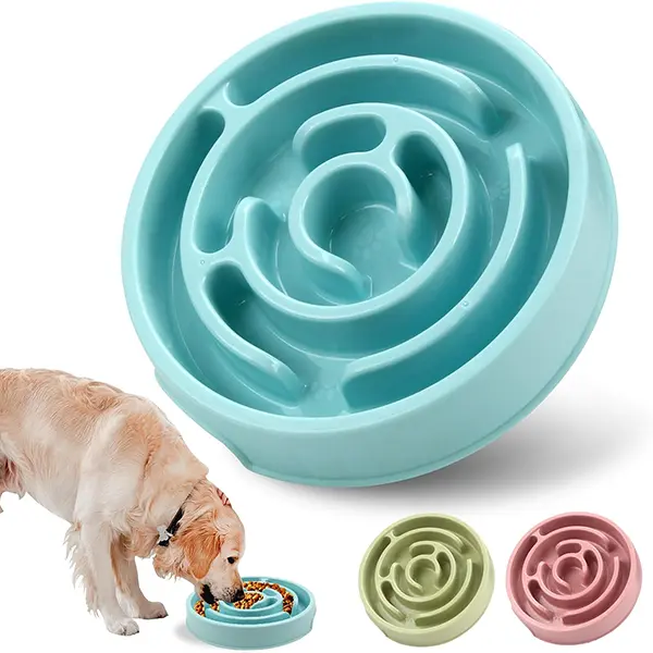Silicone Maze Slow Feeder Dog Bowl with Non-Slip Base, Reduces Dog Boredom & Anxiety, Home & Festive Party Gift Option