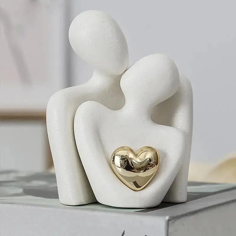 Modern Nordic Abstract Couple Statue, Abstract Figure Sculpture, Home Decor Sculptures, Decoration Items, Figurines Decor, Creative Home Decor, Minimalist Design, Romantic Gift, Perfect for Couples, Unique Home Décor Piece, Elegant Symbol of Love