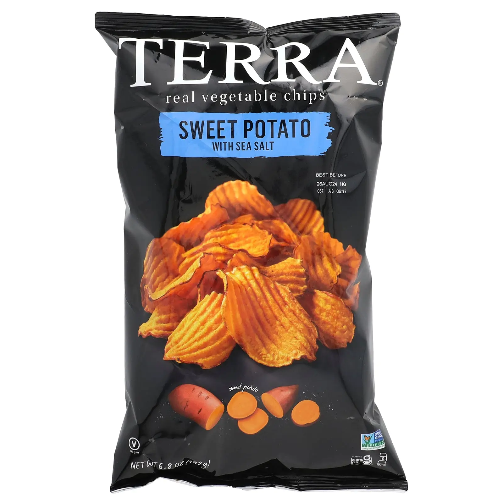 Terra Real Vegetable Chips, Sweet Potato With Sea Salt, 6.8 oz (192 g) Terra Real Vegetable Chips, Sweet Potato With Sea Salt, 6.8 oz (192 g)