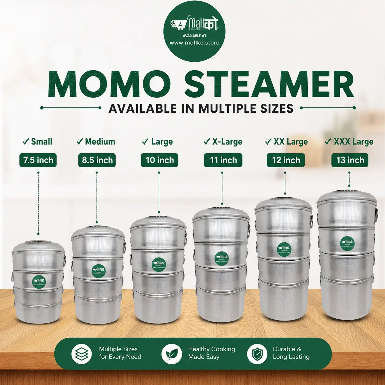 Momo Steamer - Aluminium Nepali Dumpling Steamer Momo Steamer - Aluminium Nepali Dumpling Steamer