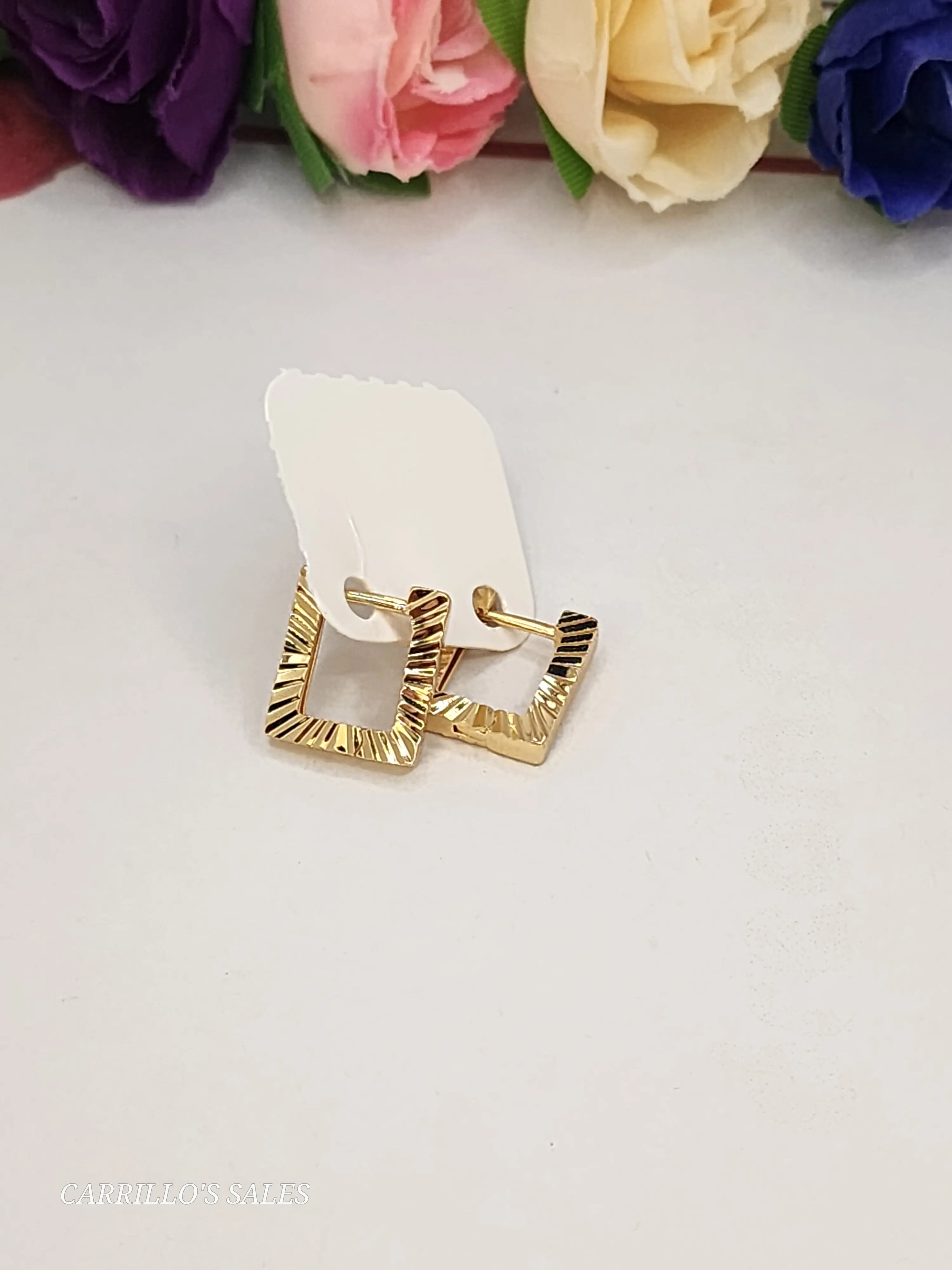 hoops earrings  gold plated cute style