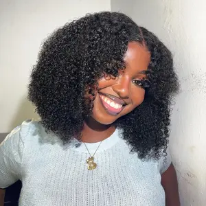 Reshine Hair New V-part Afro Curly Wigs 18-inch Pre-cut Pre-bleached 7x5 HD Lace Wigs 180% Density Natural Hairline   #TikTokTopWigs# LaborDaySale #Fallfreshness
