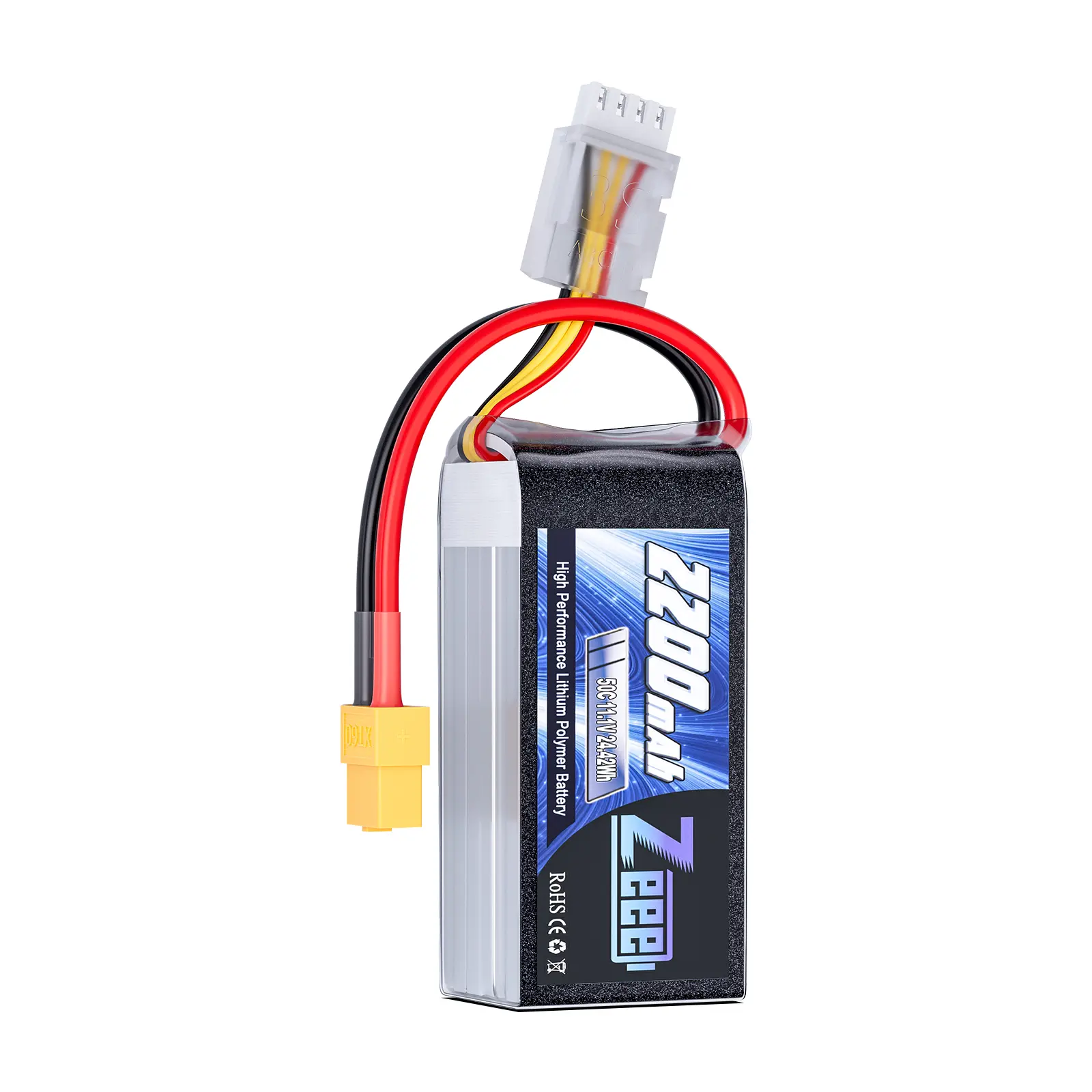 Zeee 3S Shorty Pack Lipo Battery 2200mAh 11.1V 50C Battery with XT60 Plug for RC Car Truck Vehicles RC Boat RC Drone Airplane Quadcopter Helicopter FPV RC Hobby Models