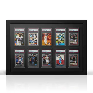 Graded Card Display Case - Wooden Wall Frame for PSA Sports Cards & Pokémon Collections. Holds 8-30 Slabs, the Perfect Gift for Football, Basketball, and Baseball Fans.