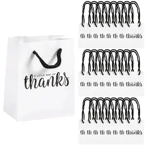 3" x 3 1/2" Mini Little Bag of Thanks Paper Gift Bags - 24 Pc.