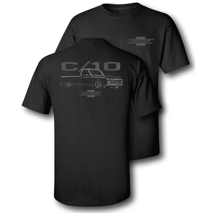 Chevrolet C/10 Vintage 2 Sides T-shirt Old School Chevy Shirt Classic Chevy Truck Shirt Casual Menswear Crewneck Made in USA Top Tshirt Cotton - Embroidered, Love Sweatshirt