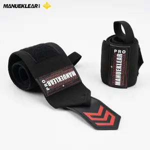 MANUEKLEAR Weightlifting Wrist Wraps, Professional Wrist Support for Powerlifting Competitions, Strength Training and Bodybuilding