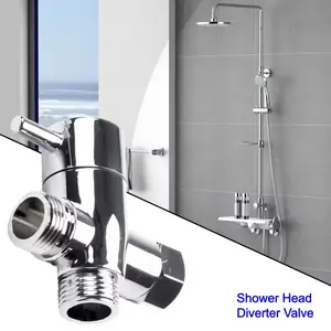 3-Way Shower Head Diverter Valve, G1/2 Inch Interface, Multiple Configurations, Durable Design, Easy Installation, Ideal for Bathroom