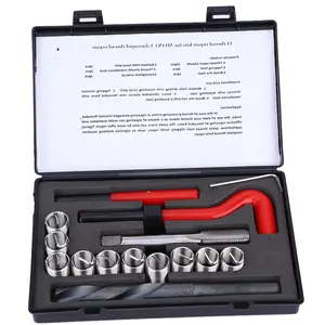 Thread Repair Kit M14x1.5 15 Pcs Stainless Steel Female Insert Assortment Tool Set for Damaged Hole Repair High Strength Wear Resistant