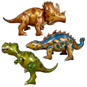 Walking Dinosaur Balloon Set – Jumbo Foil Party Decor (3-Piece Set)